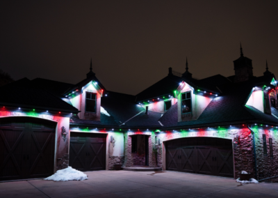 holiday lights on a house